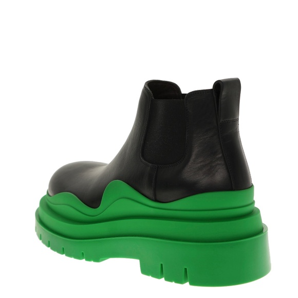 Bottega Veneta Men’s Tire Ankle Boots Military Calf Black Leather Size 12 US New - Picture 5 of 9